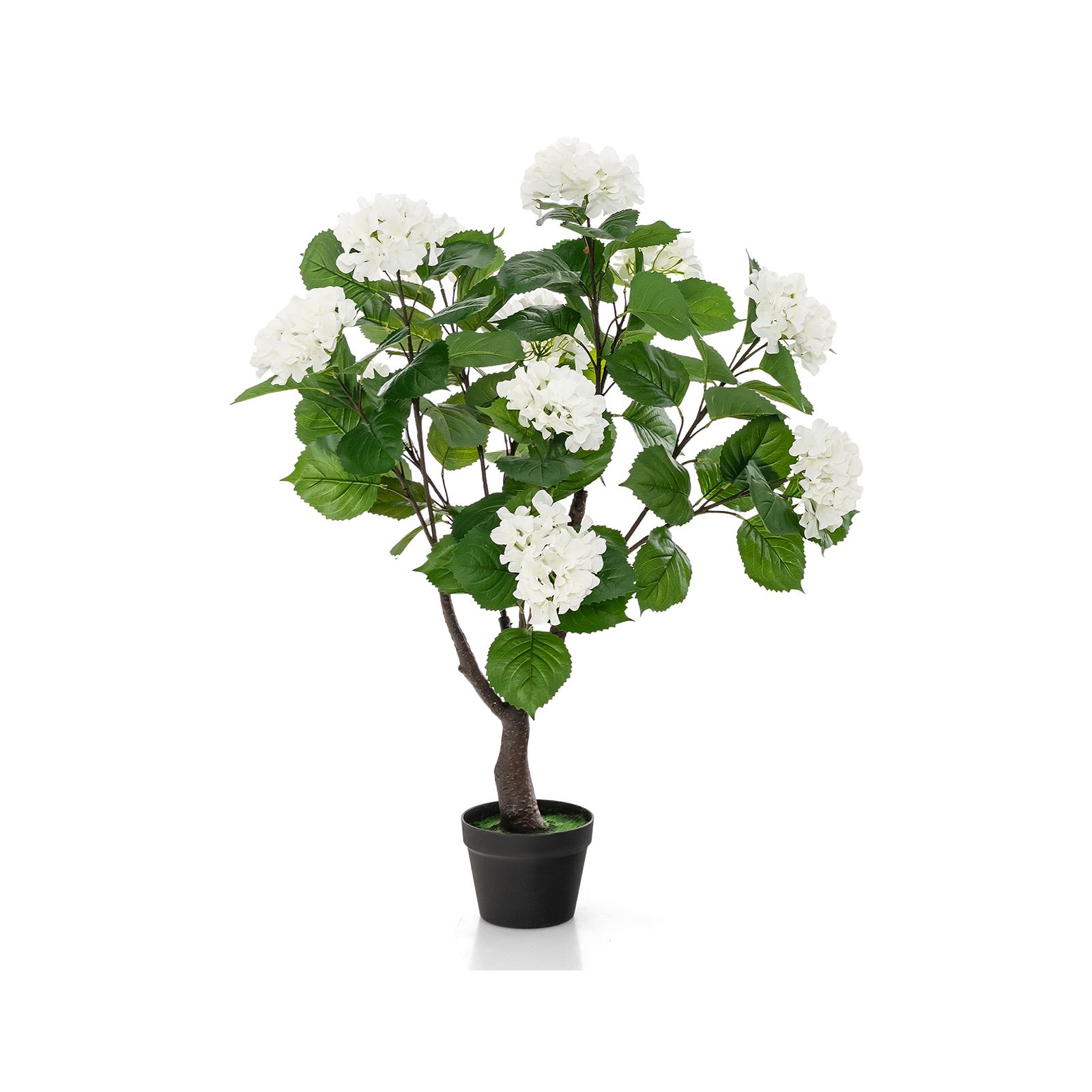 Artificial Hydrangea Tree with 11 White Flowers